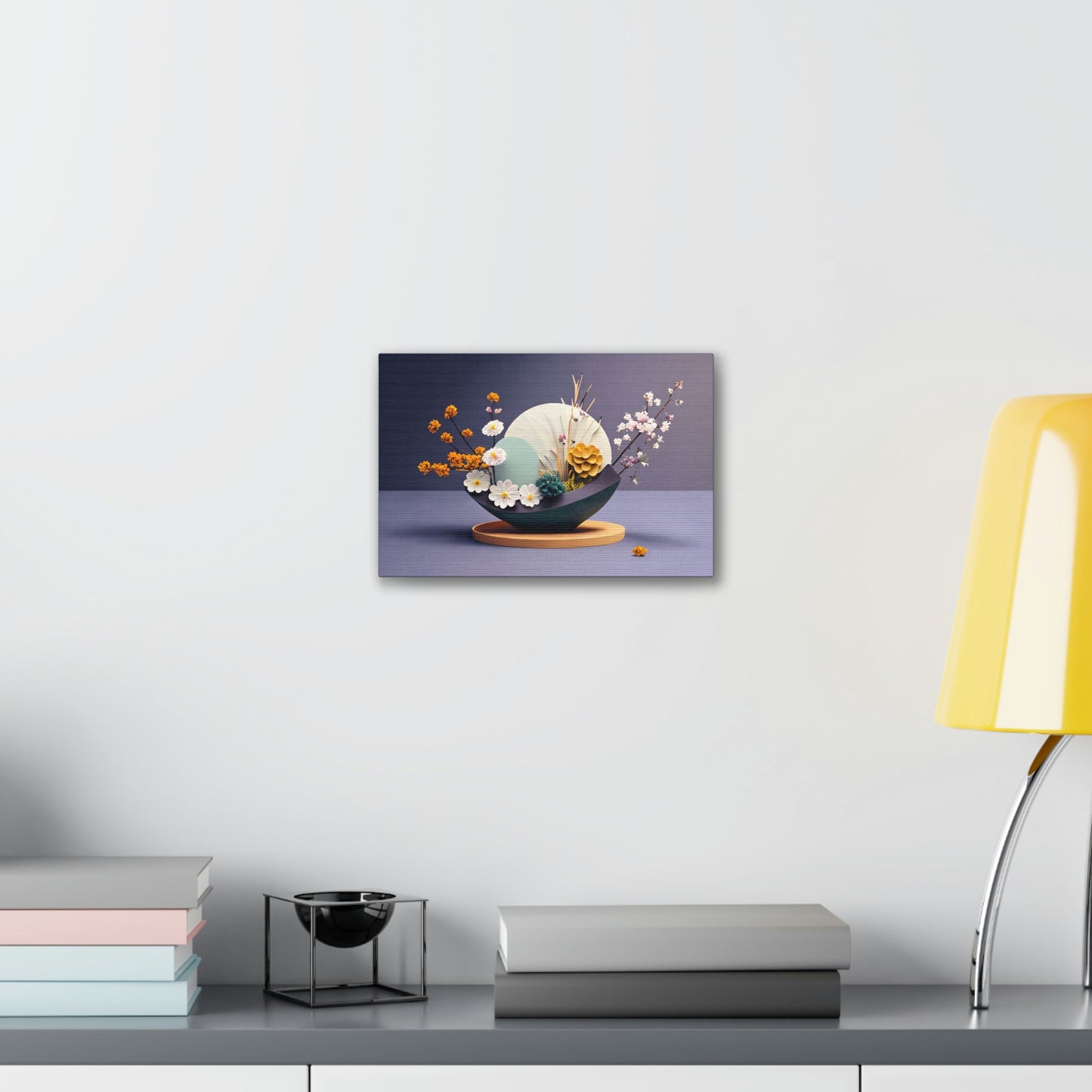 "Spring Awakening" Modern Ikebana Home Decor - Canvas Stretched, 0.75"